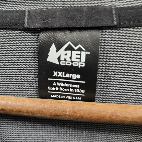 REI Jacket Mens XXL Gray Hooded Full Zip Lightweight Stretch Running Knit Jersey - Picture 3 of 11